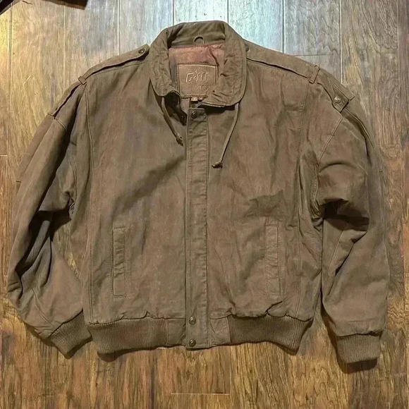 Global Identity GIII Brown Leather Aviator Pilot Style. Size Medium - Picture 1 of 8